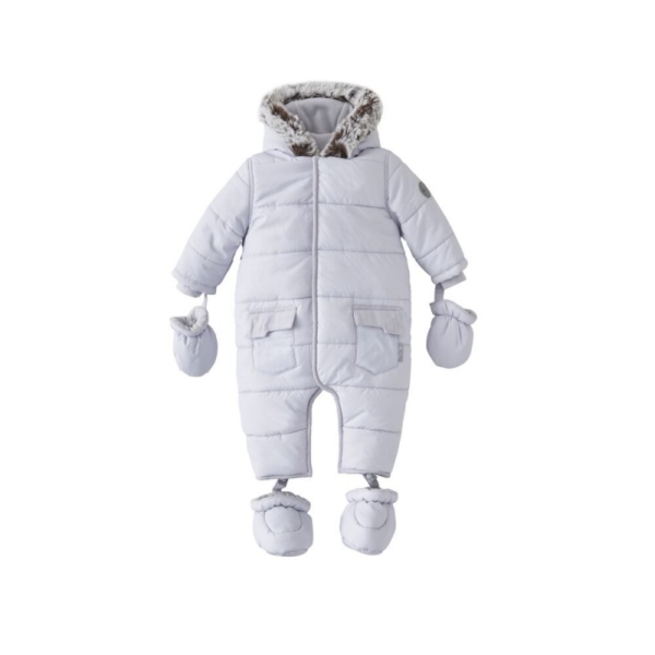 Silver Cross Unisex Classic Quilt Snowsuit- Grey 3- 6 Months