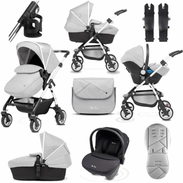 Silver Cross Wayfarer 10 Piece Bundle-Platinum + FREE Parvel Sen