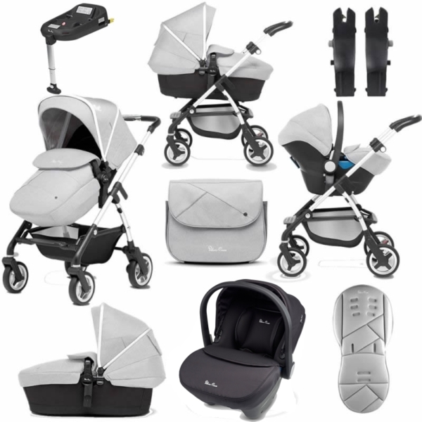 Silver Cross Wayfarer 11 Piece Bundle-Platinum + FREE Parvel Sen