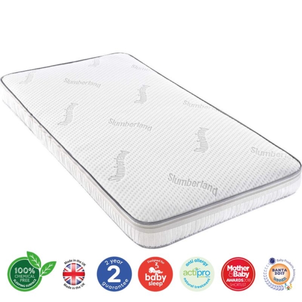 Slumberland Classic Sprung Cot Mattress (120cm x 60cm)