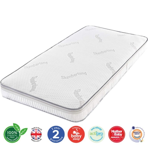 Slumberland Luxury Pocket Sprung Cotbed Mattress (140cm x 70cm)