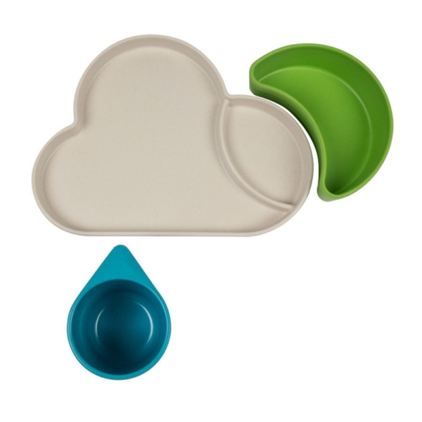 Tum Tum Eco Cloud Bamboo Dining Gift Set-Blue/Green