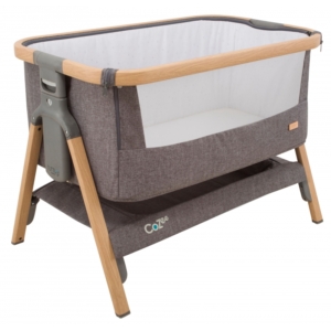 Tutti Bambini CoZee Bedside Crib-Oak/Charcoal