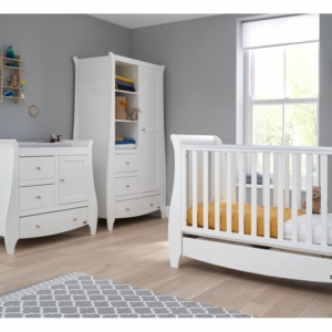 Tutti Bambini Katie 3 Piece Sleigh Room Set-White