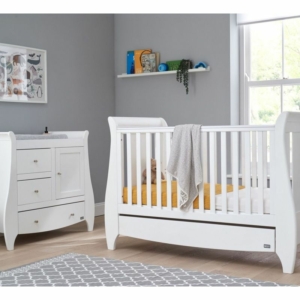 Tutti Bambini Lucas 2 Piece Sleigh Room Set-White