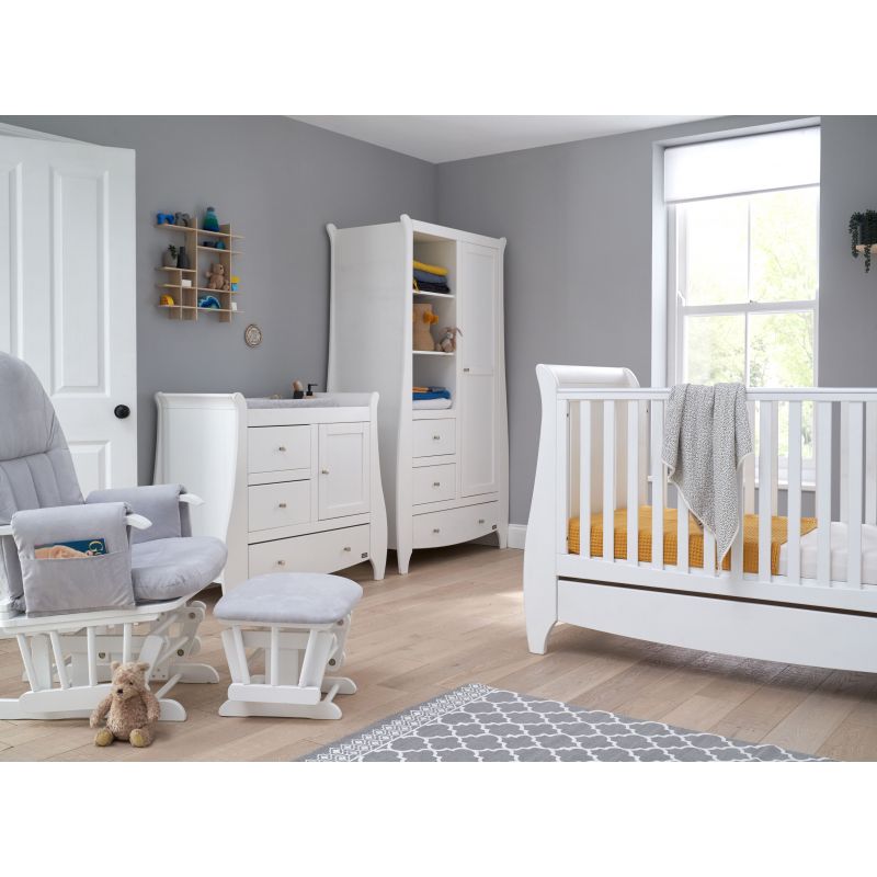 Tutti Bambini Lucas 5 Piece Sleigh Room Set-White