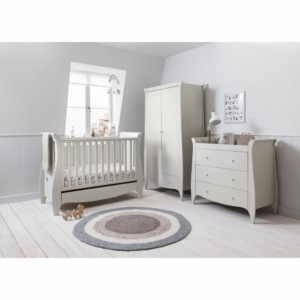 Tutti Bambini Roma Mini Sleigh 3 Piece Room Set-Linen
