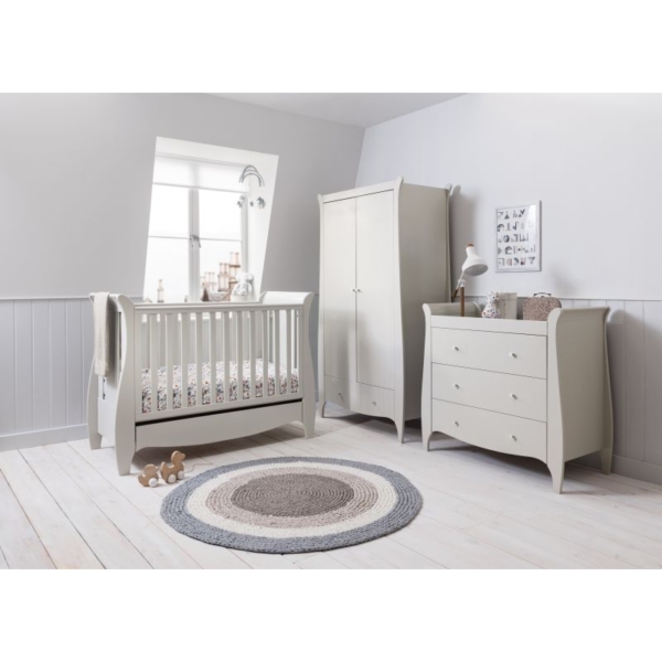 Tutti Bambini Roma Mini Sleigh 3 Piece Room Set-Linen