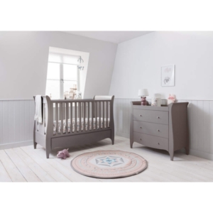 Tutti Bambini Roma Sleigh 2 Piece Room Set-Truffle Grey