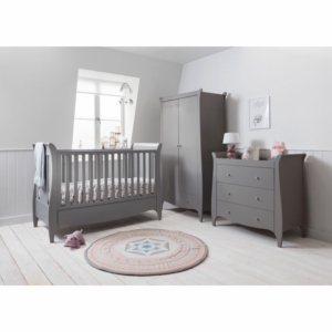 Tutti Bambini Roma Sleigh 3 Piece Room Set-Truffle Grey