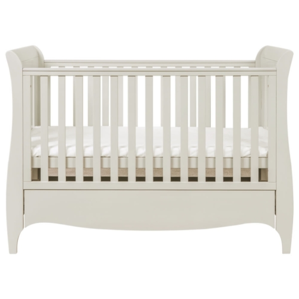 Tutti Bambini Roma Sleigh Cot Bed With Under Bed Drawer-Linen