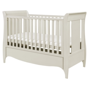 Tutti Bambini Roma Sleigh Cot Bed With Under Bed Drawer-Linen