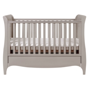 Tutti Bambini Roma Sleigh Cot Bed With Under Bed Drawer-Truffle