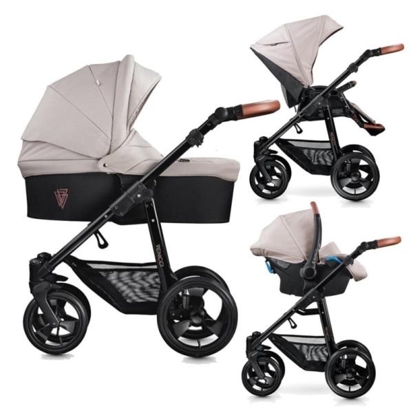 Venicci Gusto 3in1 Travel System-Cream + FREE Isofix Base!