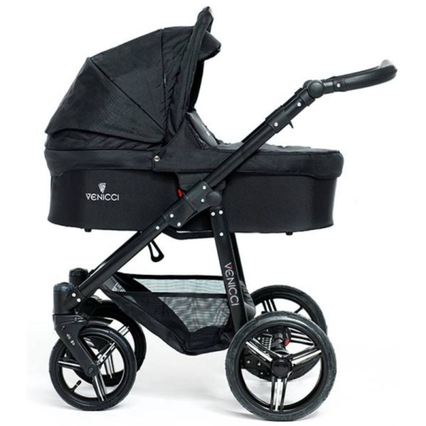 Venicci Soft Black Chassis 2in1 Pushchair-Black