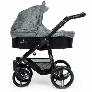 Venicci Soft Black Chassis 2in1 Pushchair-Denim Grey