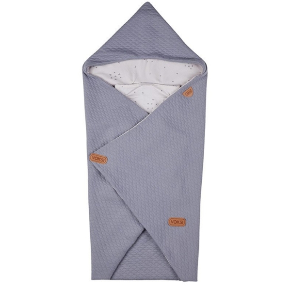 Voksi Baby Wrap- Light Grey Star