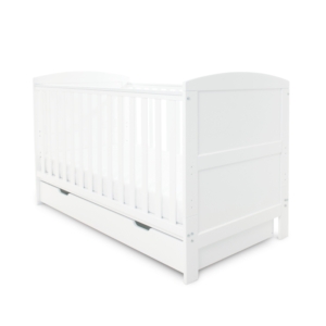 Babyhoot Coleby Cot Bed & Under Drawer- White