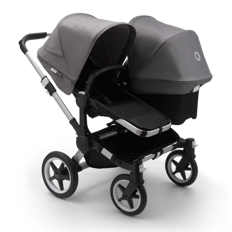 Bugaboo Donkey 3 Duo Pushchair-Aluminium/Black-Grey Melange