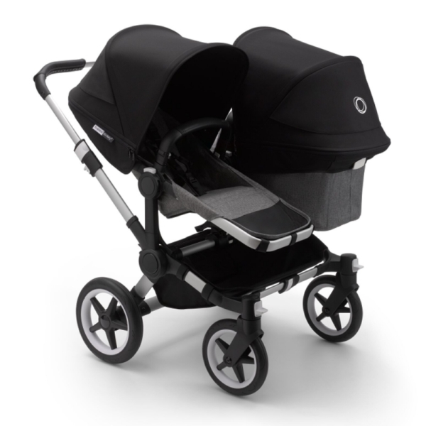 Bugaboo Donkey 3 Duo Pushchair-Aluminium/Grey Melange-Black