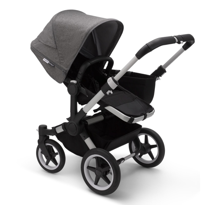 Bugaboo Donkey 3 Mono Pushchair-Aluminium/Black-Grey Melange