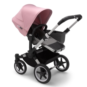 Bugaboo Donkey 3 Mono Pushchair-Aluminium/Grey Melange-Soft Pink