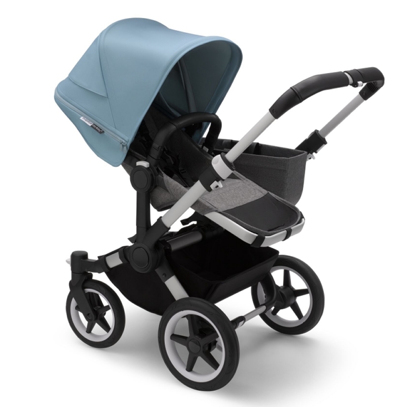 Bugaboo Donkey 3 Mono Pushchair-Aluminium/Grey Melange-Vapour Bl
