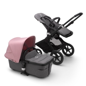 Bugaboo Fox2 Complete-Black/Grey Melange-Soft Pink