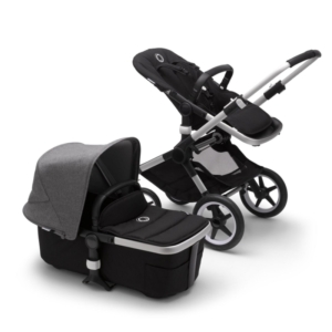 Bugaboo Fox2 Complete Pushchair-Aluminium/Black-Grey Melange
