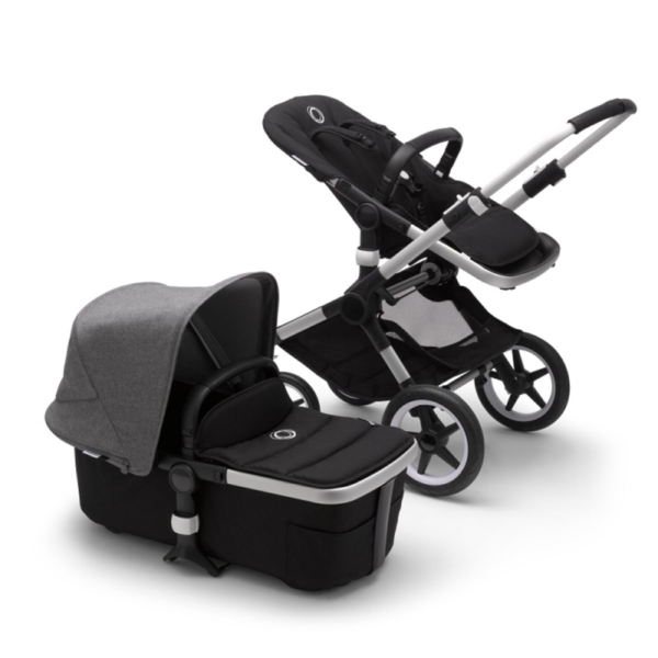 Bugaboo Fox2 Complete Pushchair-Aluminium/Black-Grey Melange