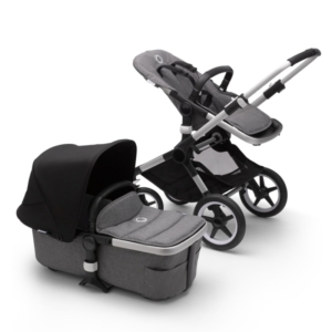 Bugaboo Fox2 Complete Pushchair-Aluminium/Grey Melange-Black