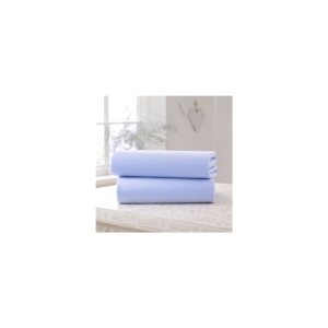 Clair De Lune 2 Pack Fitted Cotton Cot Bed Sheets-Blue