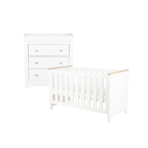 Cuddle Co Aylesbury 2 Piece Furniture Set-Ash/White