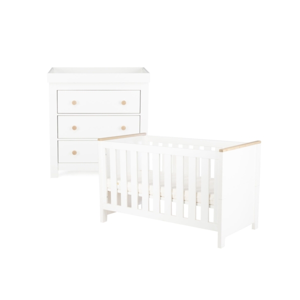 Cuddle Co Aylesbury 2 Piece Furniture Set-Ash/White
