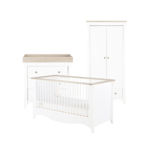 Cuddle Co Aylesbury 3 Piece Furniture Set-Ash/White
