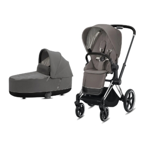 Cybex Priam Chrome Pushchair with Lux Carry Cot-Soho Grey/Black
