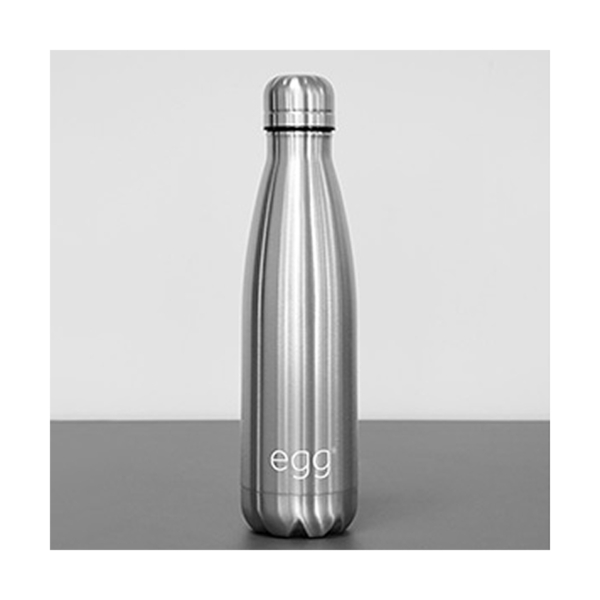 Egg Stroller Water Bottle-Brushed Steel