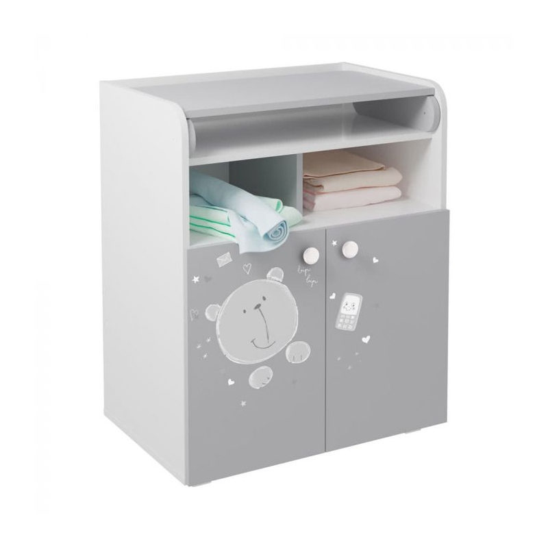 Kidsaw Kudl Kids Changing Board Cupboard with Storage- Teddy Pri