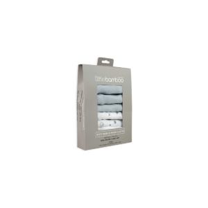 Little Bamboo 6 Pack Muslin Baby Wash Cloths- Whisper (NEW)
