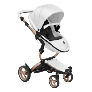 Mima Xari Single Pushchair with Rose Gold Chassis-Snow White/Pur