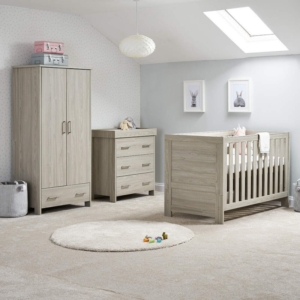 OBaby Nika 3 Piece Room Set-Grey Wash