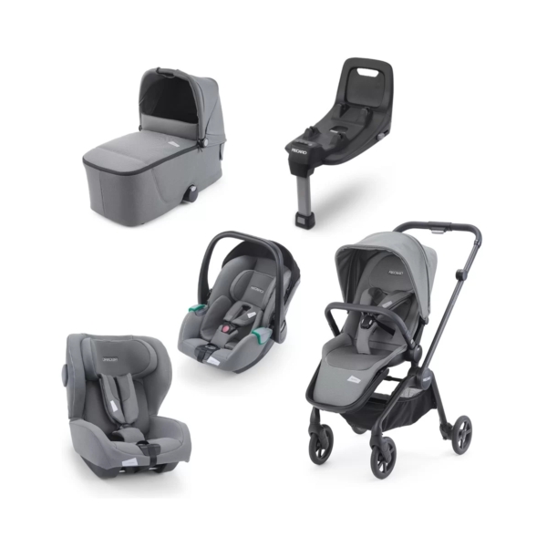 Recardo Sadena Grey Stroller 5 Piece Travel System Bundle Inc Av