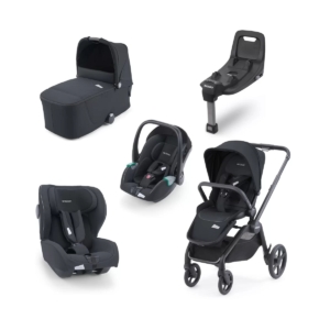 Recaro Celona Stroller 5 Piece Bundle-Mat Black/Black With ISOFI