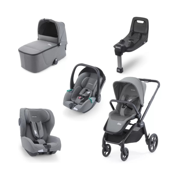 Recaro Celona Stroller 5 Piece Bundle-Mat Black/Silent GreyWith