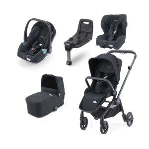Recaro Sadena Aluminium Grey Frame 3in1 Travel System-Matt Black