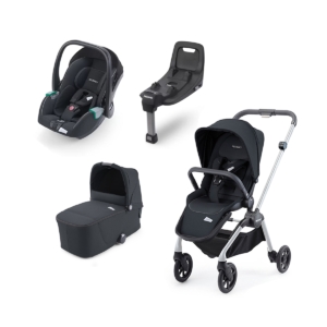 Recaro Sadena Aluminium Grey Frame 3in1 Travel System-Matt Black