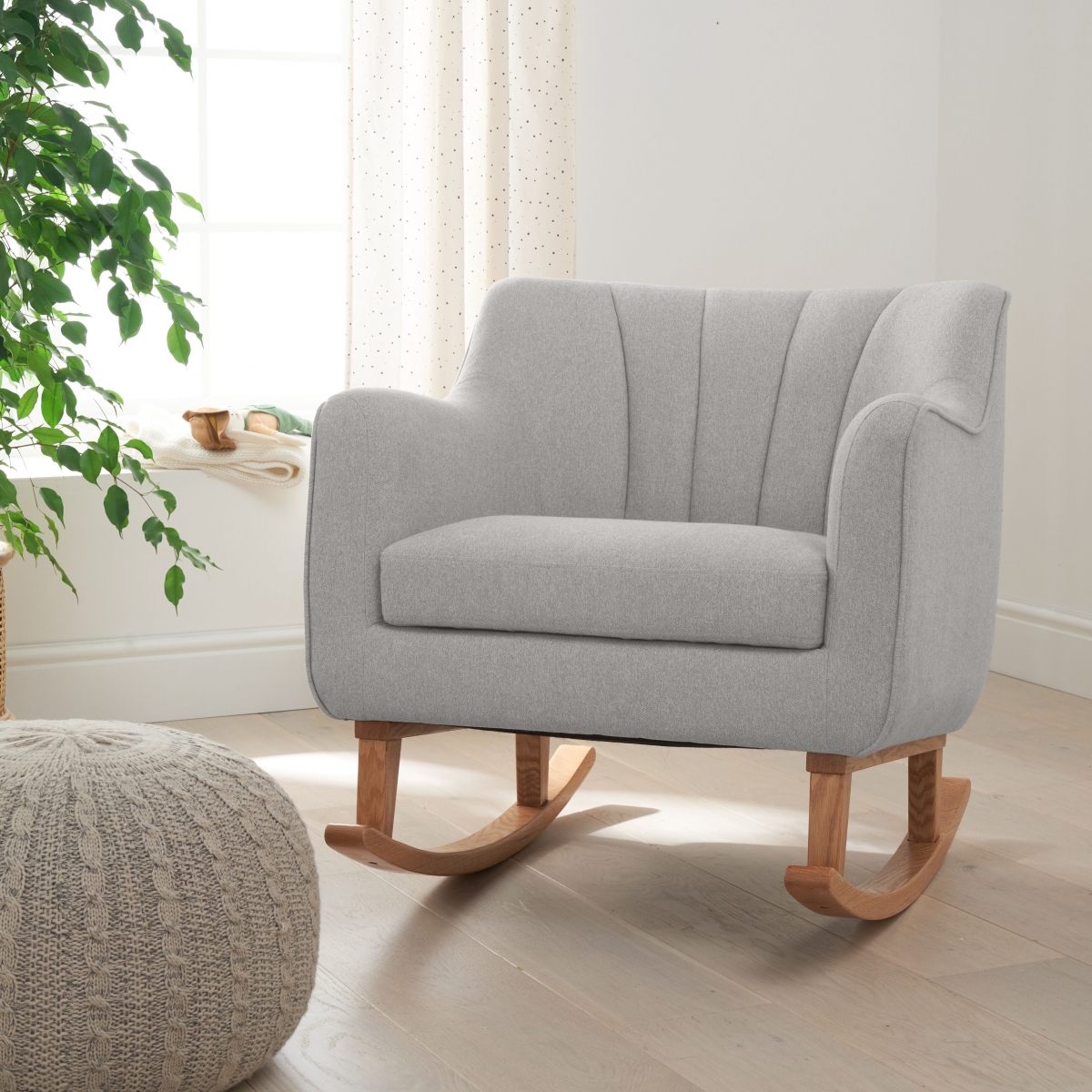 Tutti Bambini Noah Rocking Chair-Pebble/Grey