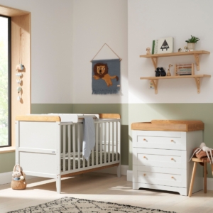 Tutti Bambini Rio 2 Piece Room Set with Cot Top Changer-Dove Gre