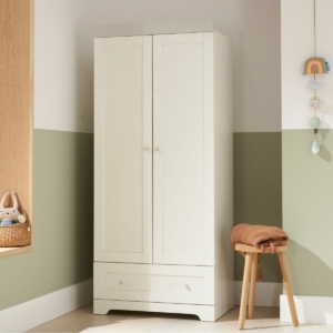 Tutti Bambini Rio Wardrobe-White & Dove Grey