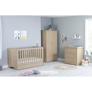 Babymore Veni 3 Piece Furniture Room Set-Oak